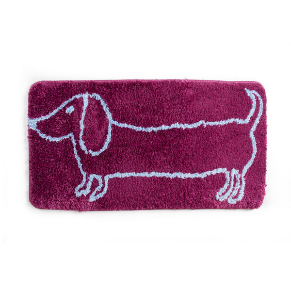 Purple Teckel Bath Mat