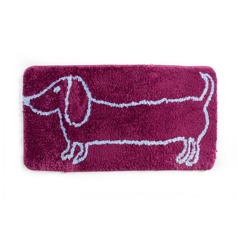 Purple Teckel Bath Mat