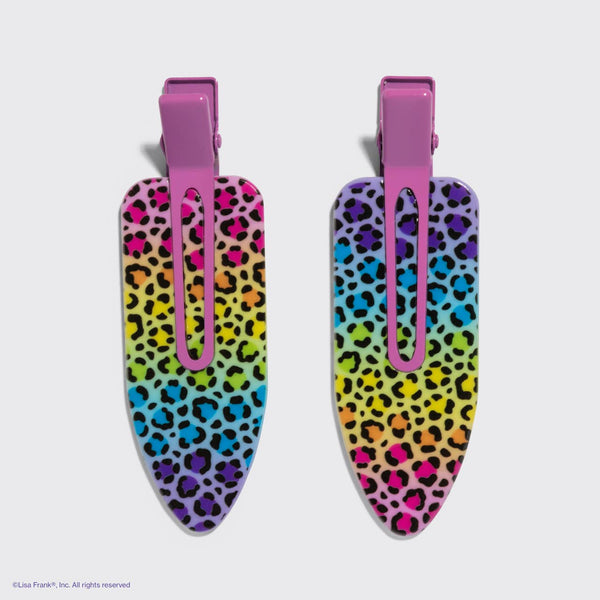 Lisa Frank X Kitsch Xl Creaseless Clips - Rainbow Leopard