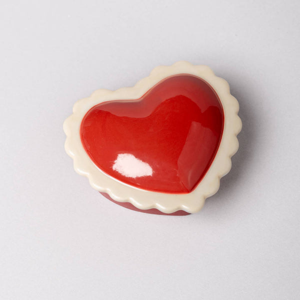 Ceramic Heart Trinket Box