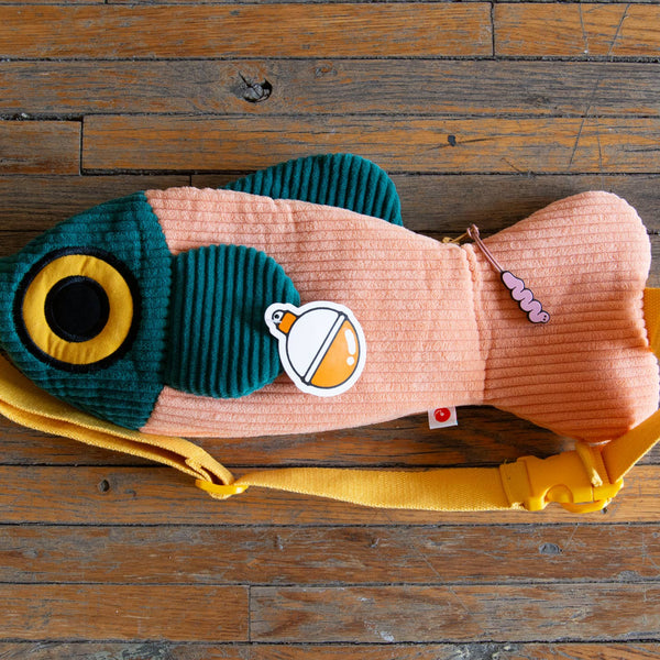 The Fish Bag - Coral/Dark Green
