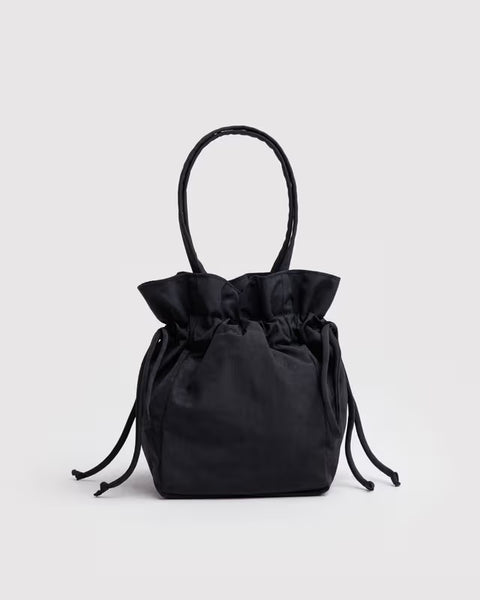 Nylon Drawstring Bag - Black