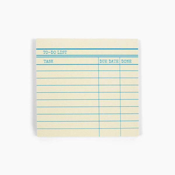 Library Card Post-It ® Sticky Notes - Yellow