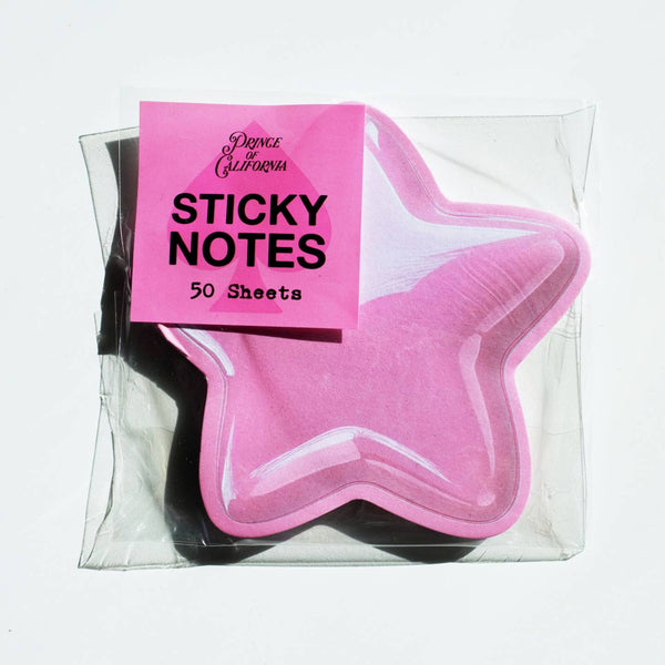 Pink Star Sticky Note Pad
