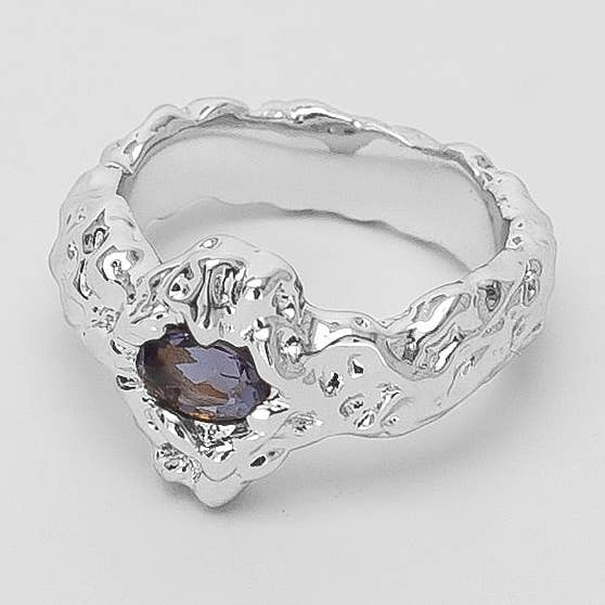 Phoebe Ring in Iolite and Sterling Silver