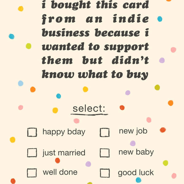 Indie Biz Greetings Card