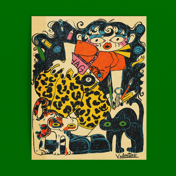 Leopard Pants Art Print
