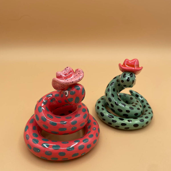 XL Cowboy Snake Figurines
