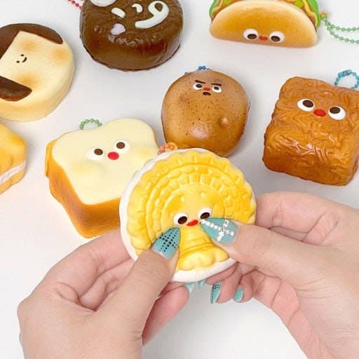 Random Snack Squishy Keychain Blind Box