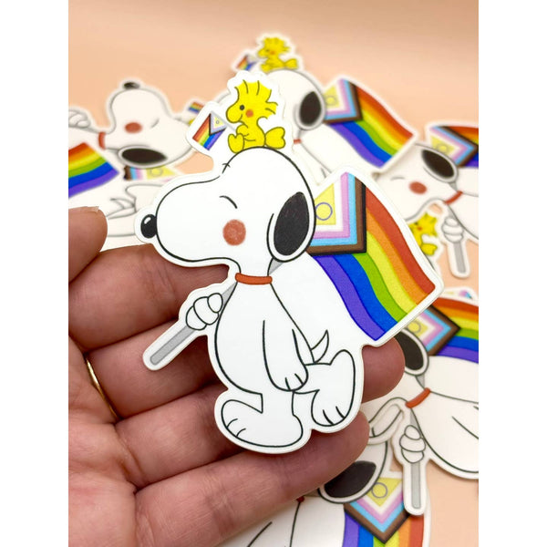 Snoopy Woodstock Pride Vinyl Waterproof Sticker