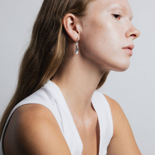 Tidal Hoops in Sterling Silver