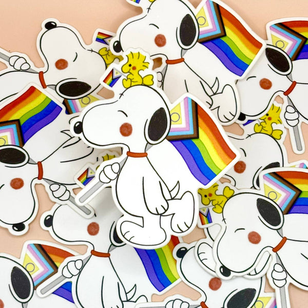 Snoopy Woodstock Pride Vinyl Waterproof Sticker