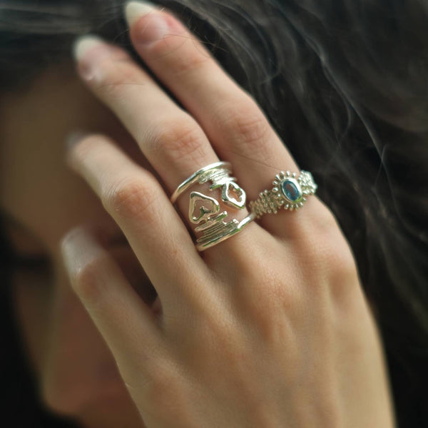 Siren's Tears Blue Topaz Ring in Sterling Silver