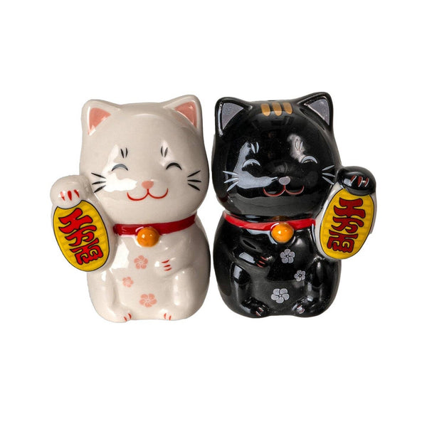 Lucky Cat Salt and Pepper Shaker Set