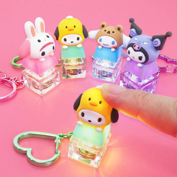 Sanrio Light-Up Figure Keycap Keyring