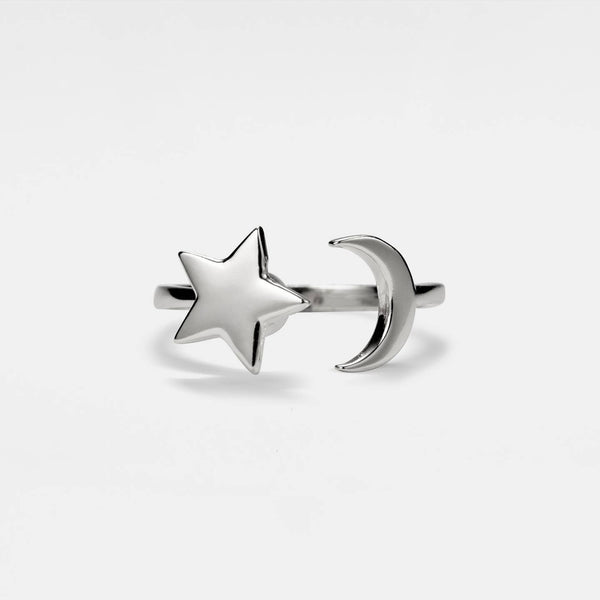 Moon Star Fidget Spinner Ring