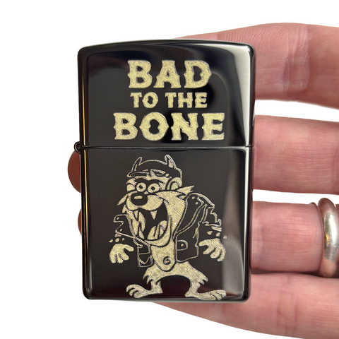 Bad to the Bone Lighter - Metallic Black