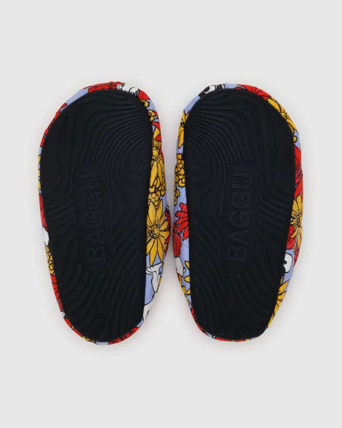 Puffy Slippers - Floral Snoopy