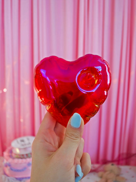 Balloon Heart Pipe - Red