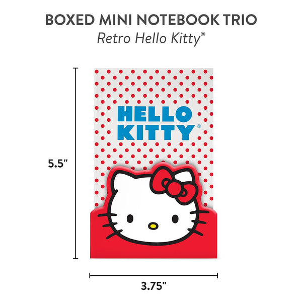 Retro Hello Kitty Boxed Mini Notebook Trio