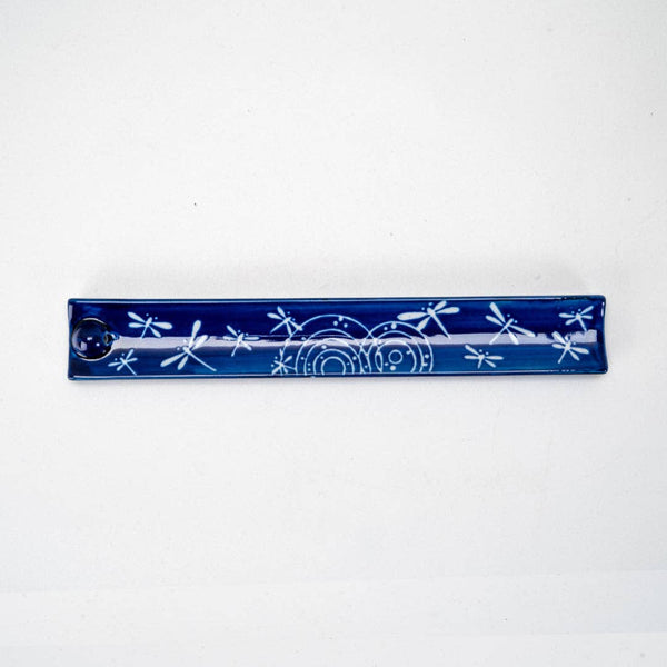 Handpainted Ceramic Incense Holder - Dragonfly Tombo