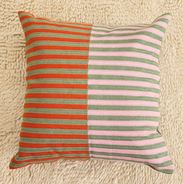 Split Embroidered Pillow 18x18"