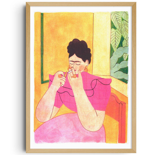 Frida Kahlo Risograph Print