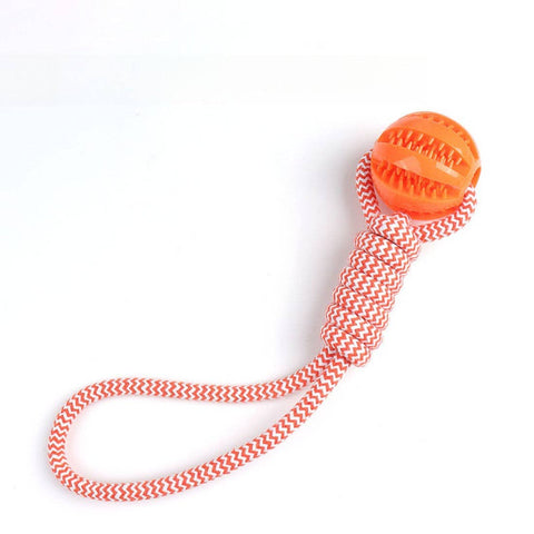Large Dog Interactive Rope Ball Toy
