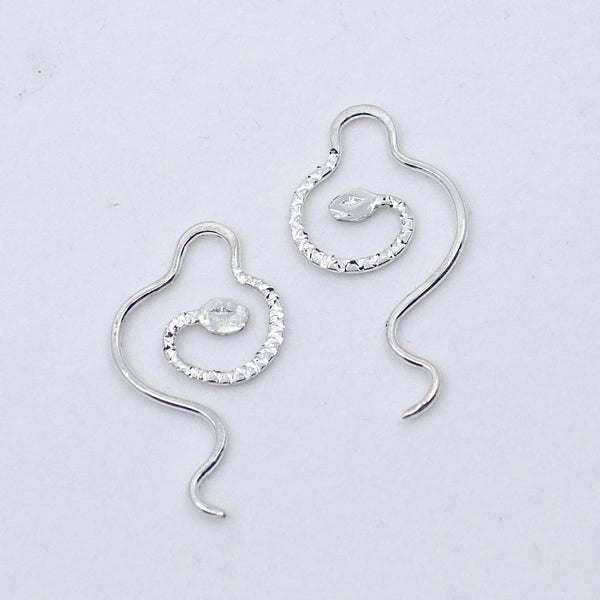 Sterling Silver Little Viper Hoop