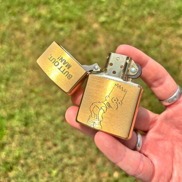 Butt Out Lighter - Brass
