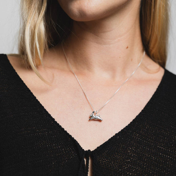 Bunny Charm Necklace - Sterling Silver