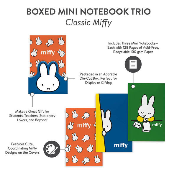 Boxed Mini Notebook Trio Classic Miffy