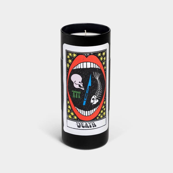 Tarot Death Candle 6" - Tobacco & Orange