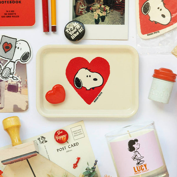 Snoopy Heart Vintage Style Tray