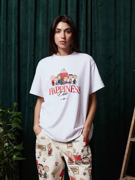 Peanuts Happiness Crew Oversized Tee