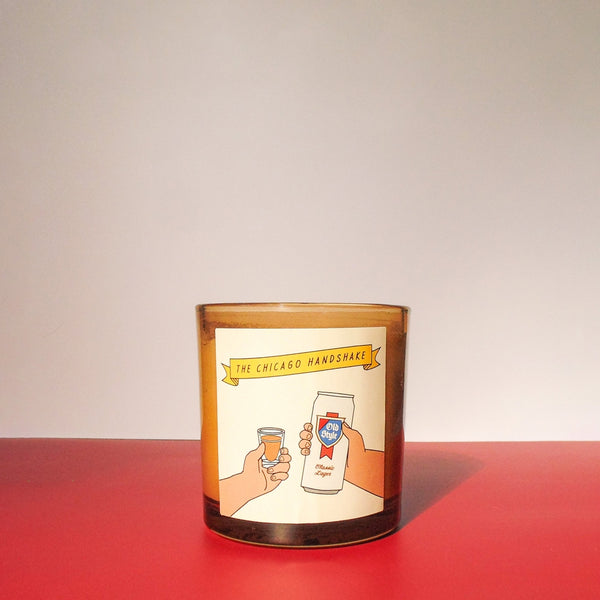 The Chicago Handshake Candle