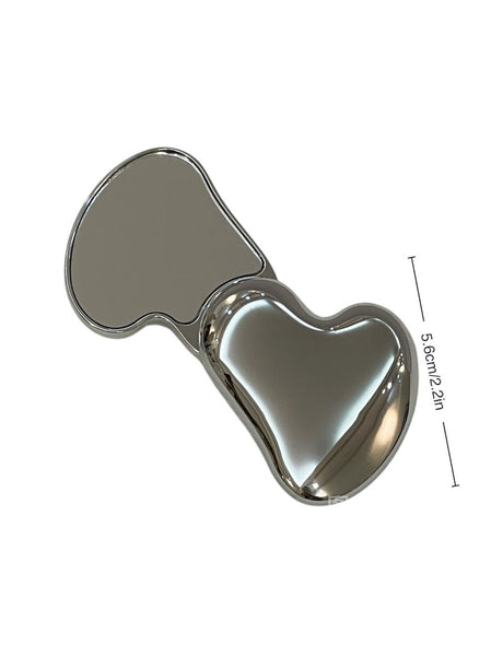 Silver Hand-Held Makeup Mirror - Cloud