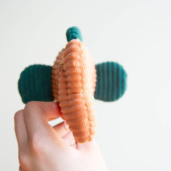 The Fish Pouch - Coral/Dark Green