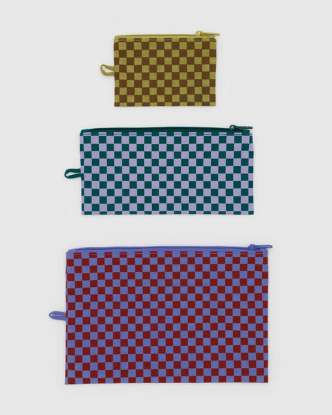 Flat Pouch Set - Jewel Checks