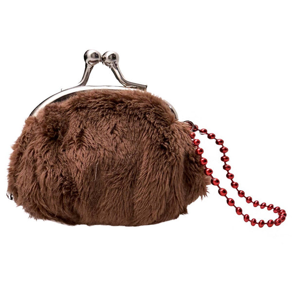 Monchhichi-Kun Face Plush Mini Coin Bag