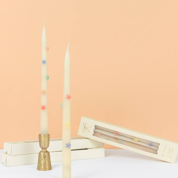 Mixed Star Taper Candles