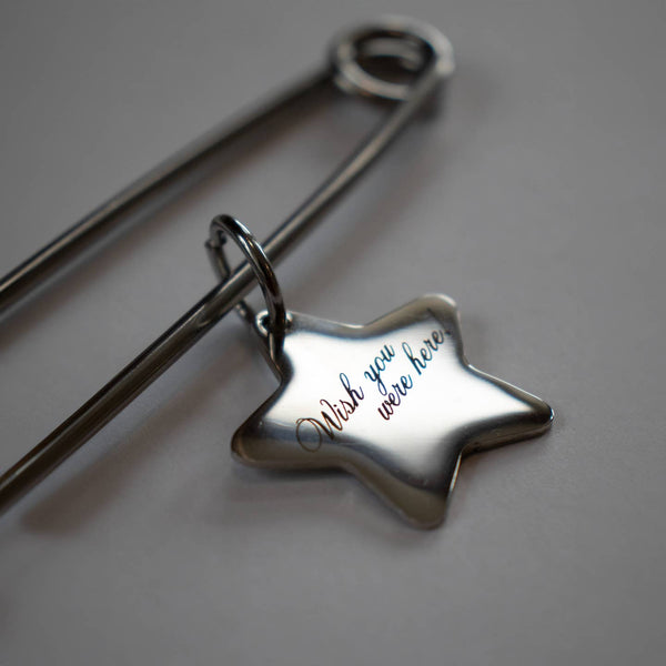 Oversized Safety Pin Keychain