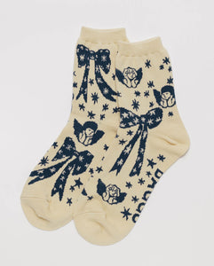 Crew Socks - Cherub Bows