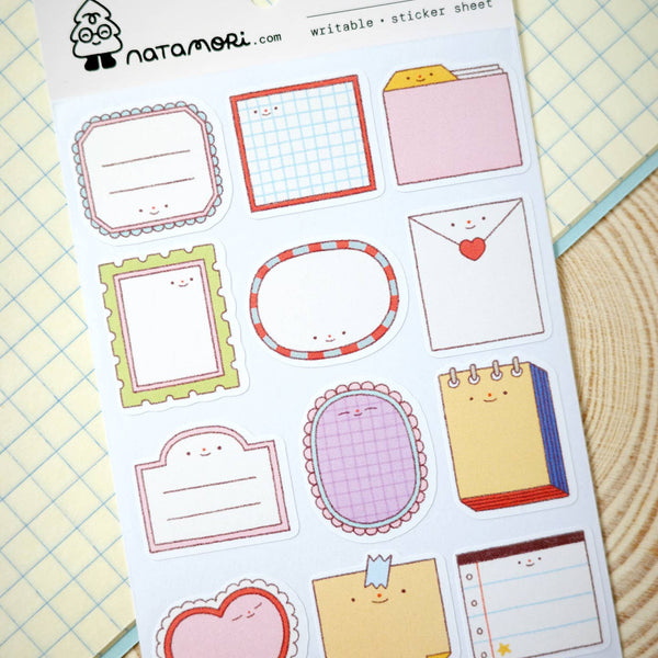 Notes • Writable Sticker Sheet