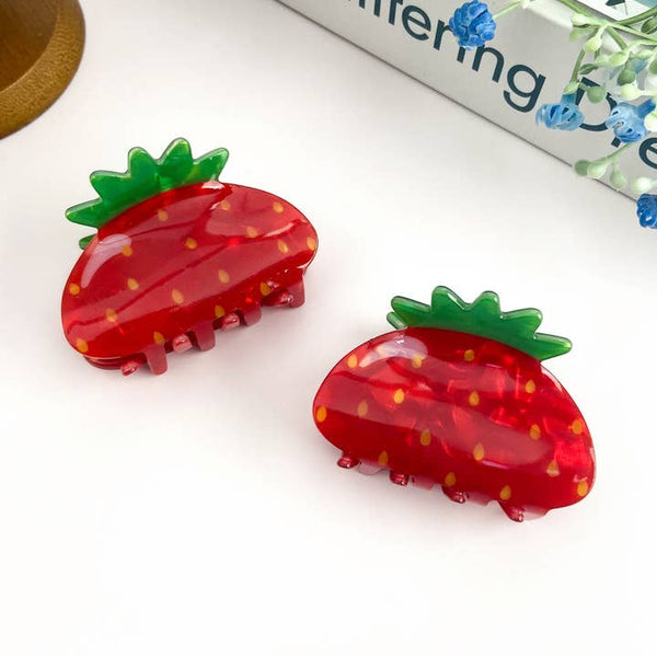 Red Strawberry Hair Claw