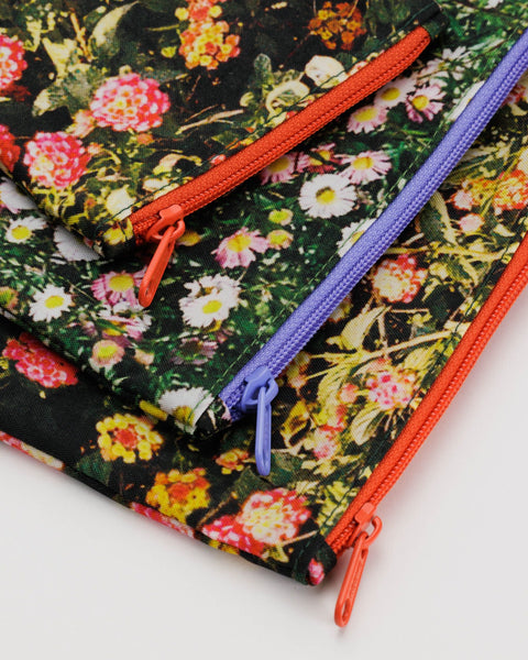 Flat Pouch Set - Photo Florals