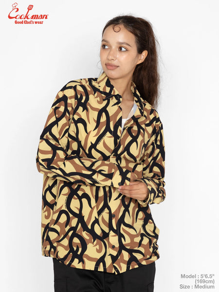Cookman Work Shirts Long Sleeve - Tribal Camo: Beige