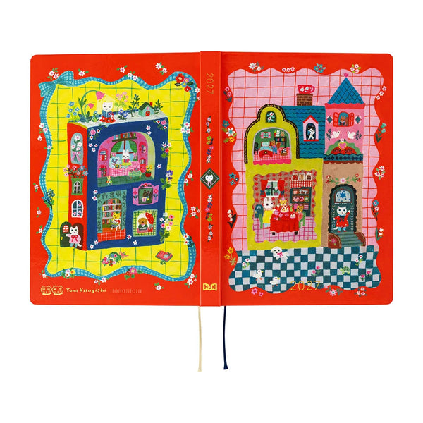 Hobonichi A5 Techo Hon - Yumi Kitagishi: White Cat and Rabbit’s Tea Room
