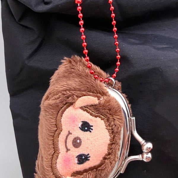 Monchhichi-Kun Face Plush Mini Coin Bag