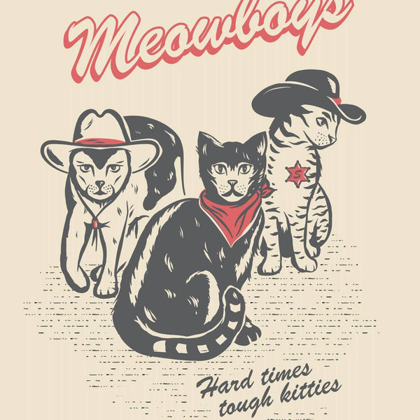 Meowboys Western Print